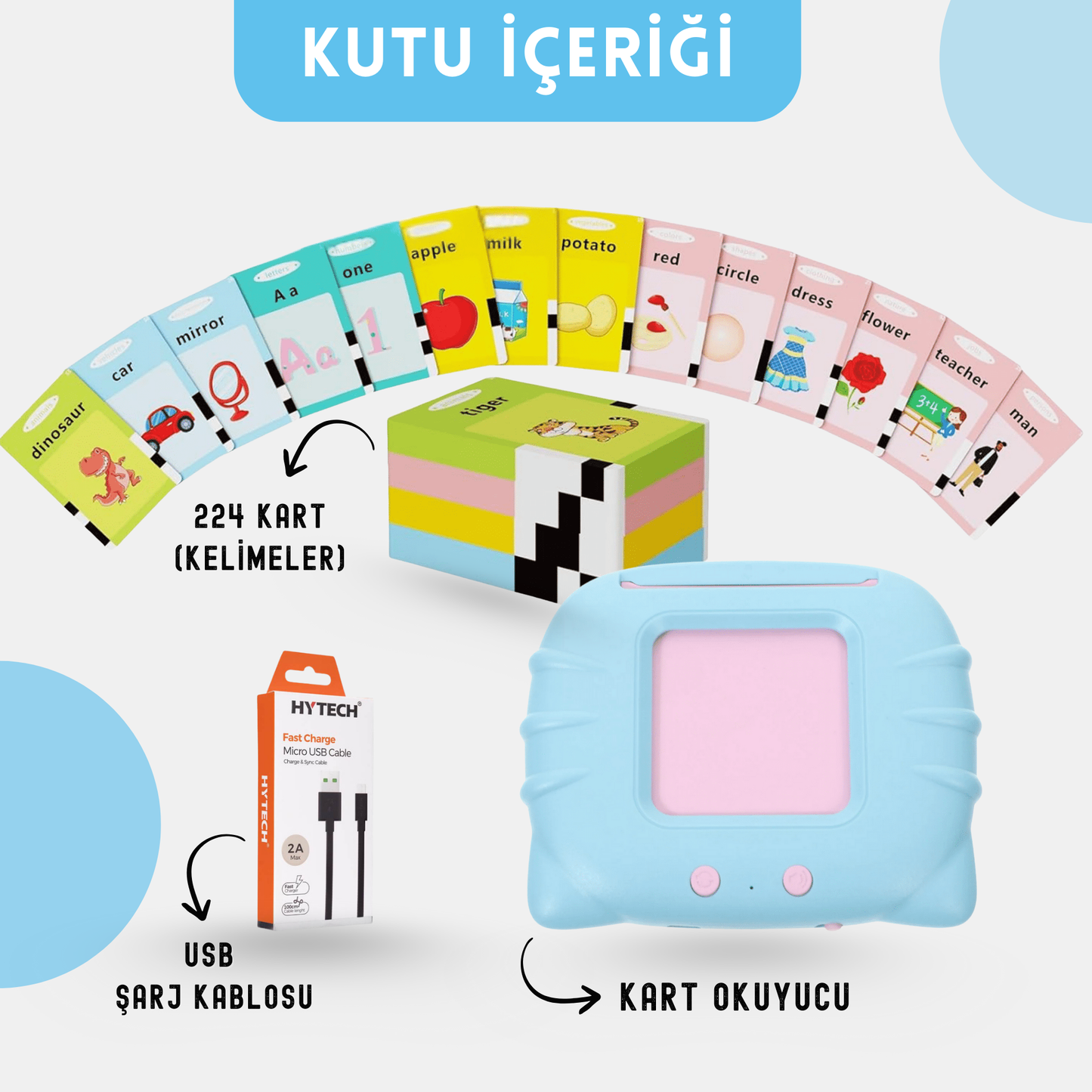 ToddleReady™ Eğitici Konuşan Kartlar