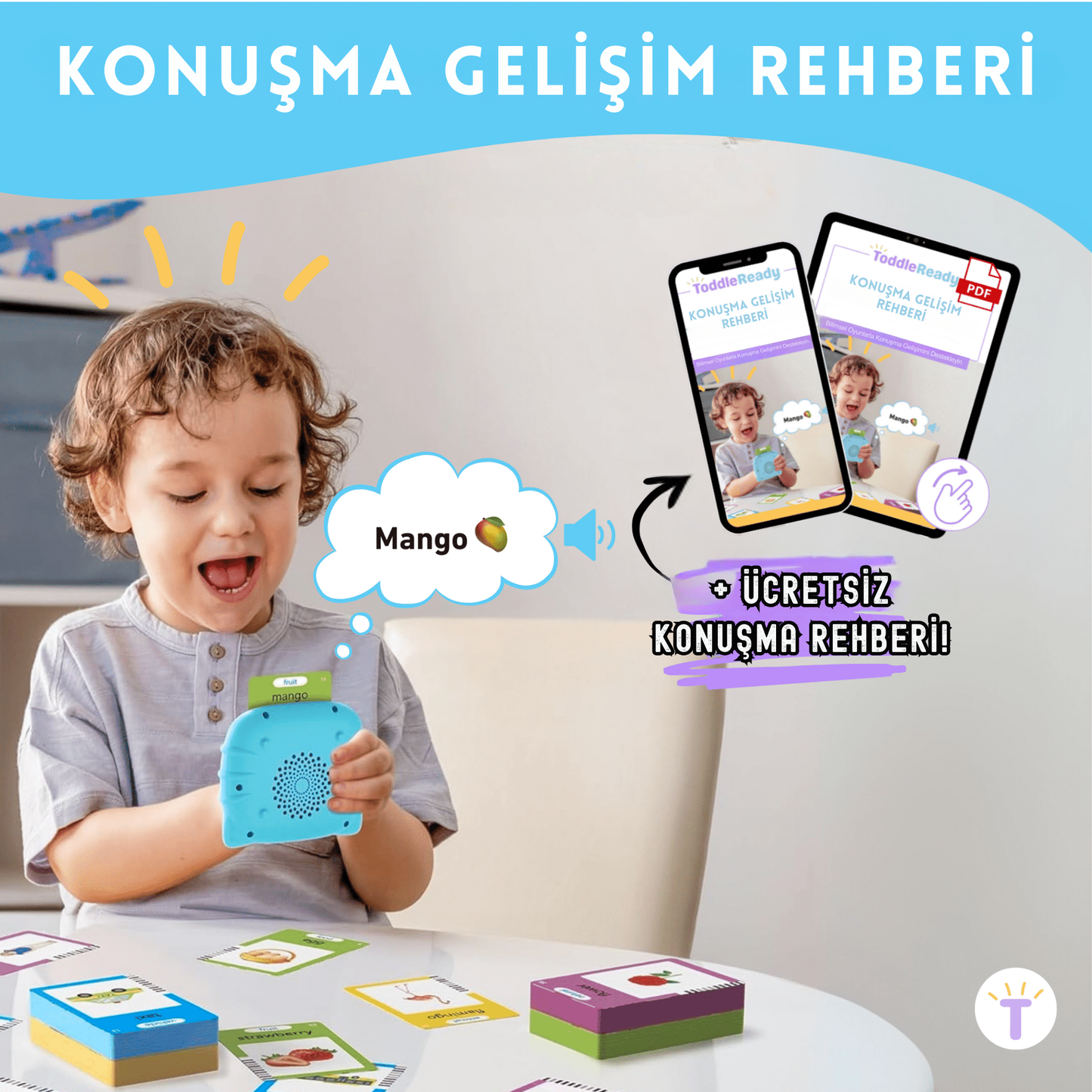 ToddleReady™ Eğitici Konuşan Kartlar